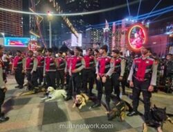 Anjing Pelacak Turun ke Bundaran HI, Amankan Malam Tahun Baru