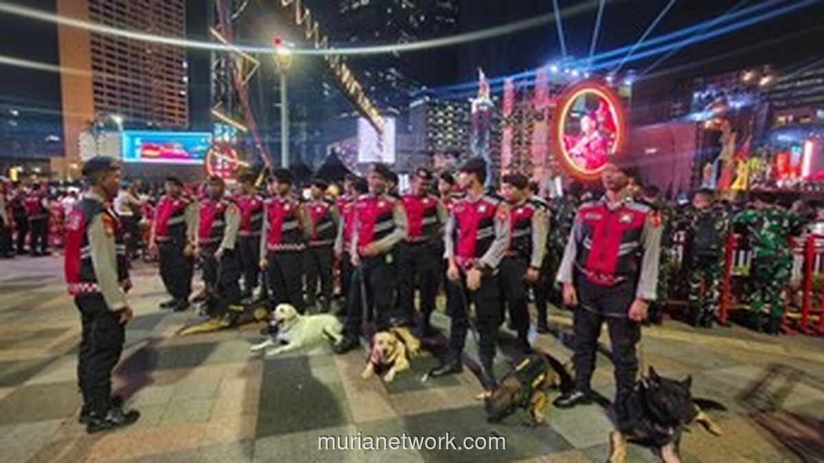 Anjing Pelacak Turun ke Bundaran HI, Amankan Malam Tahun Baru