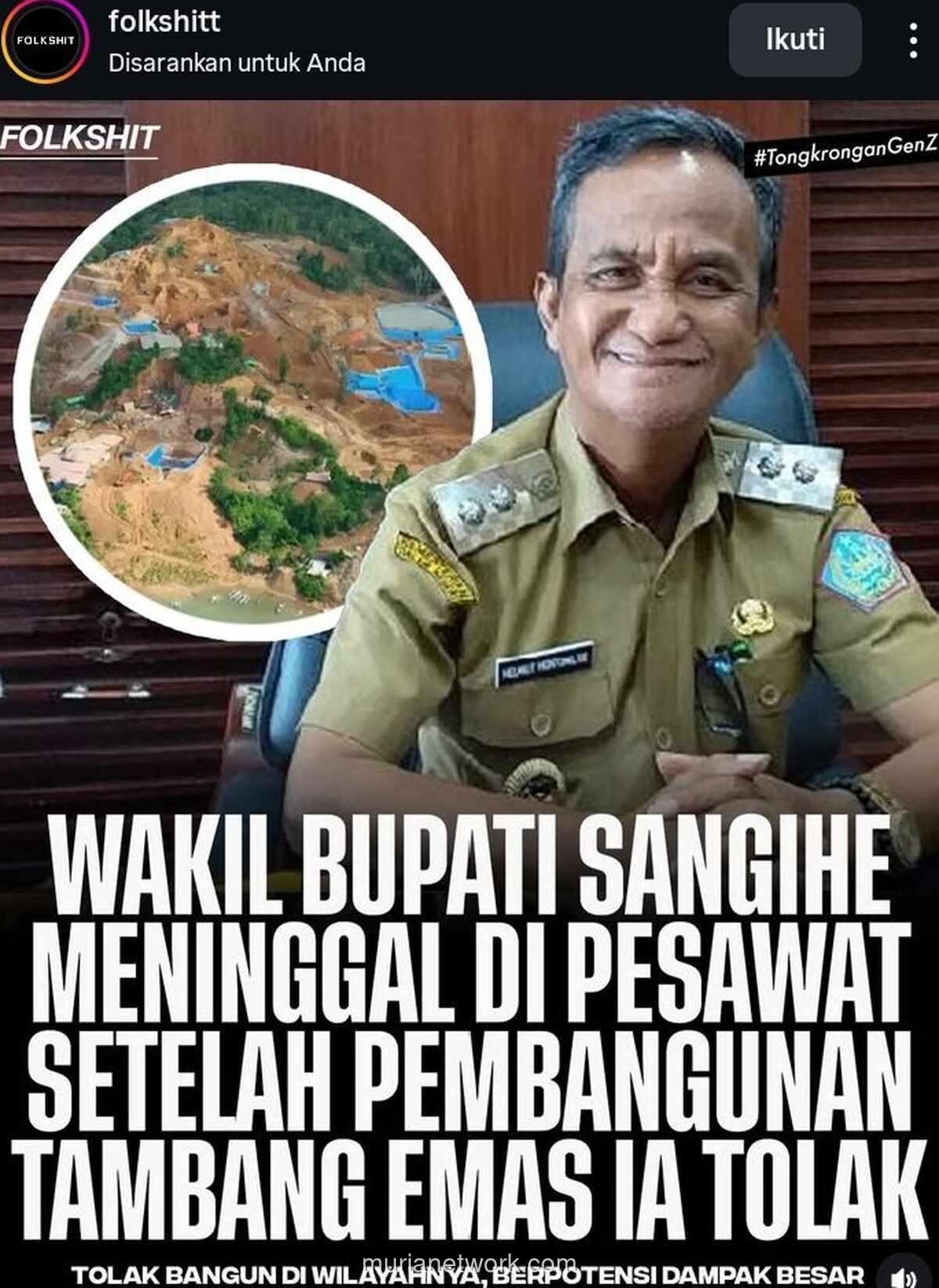 Misteri Kematian Wakil Bupati Sangihe di Pesawat dan Perlawanannya Terhadap Tambang
