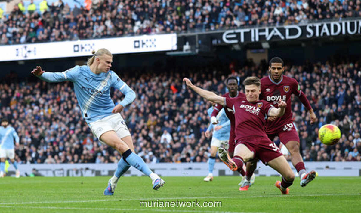 Haaland Gempur West Ham, City Kembali Berkuasa di Puncak Klasemen
