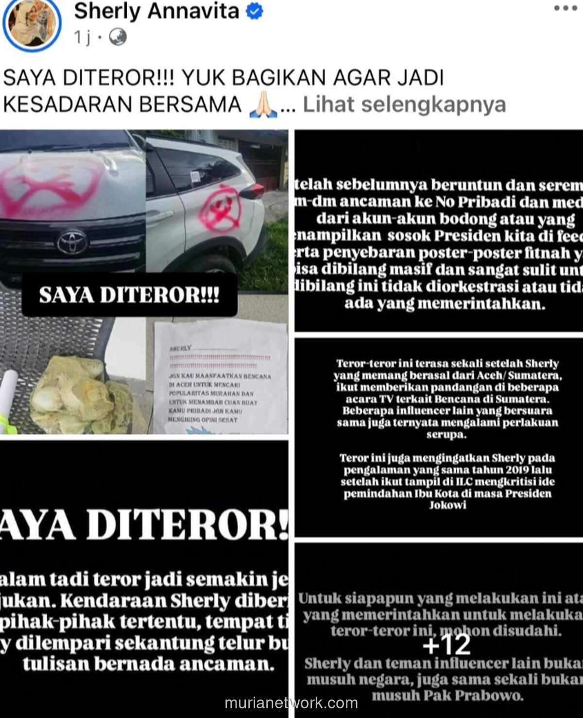 Kritik Penanganan Bencana, Sherly Annavita Dihantui Teror Fisik