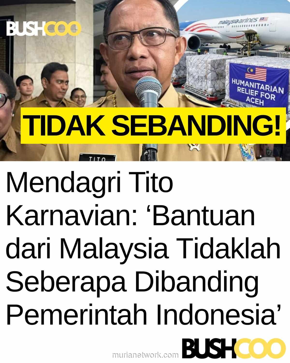 Tito Tegaskan Bantuan Malaysia Tak Sebanding dengan Tanggung Jawab Negara