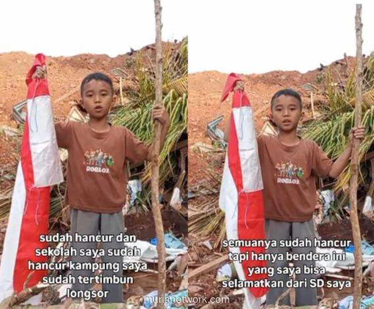 Bendera Merah Putih Terakhir yang Dipertahankan Bocah Korban Banjir