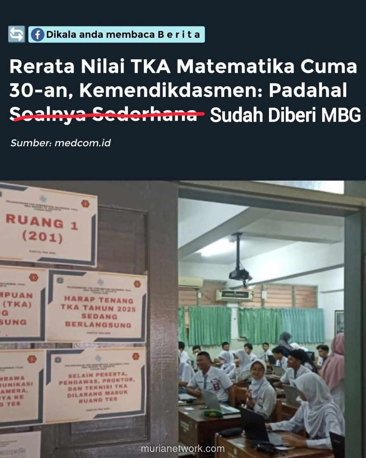 Makan Bergizi Gratis Tersedia, Nilai Matematika Siswa Malah Nyangkut di Angka 30-an