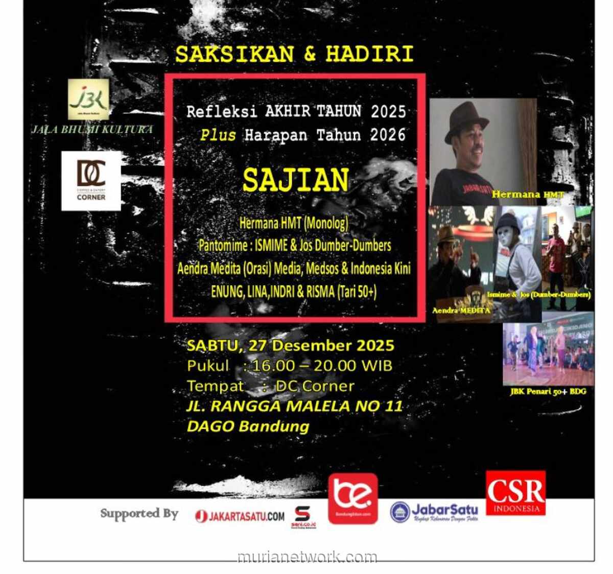 Bandung Gelar Pertunjukan Seni untuk Renungkan 2025 dan Siapkan Harapan 2026