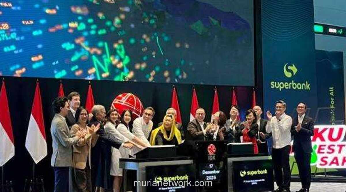 Saham Superbank (SUPA) Melonjak 24% di Debut Perdana BEI