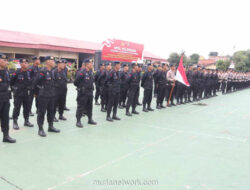 Seratus Personel Brimob Sumsel Bergerak Darat ke Gayo Lues Bantu Korban Bencana