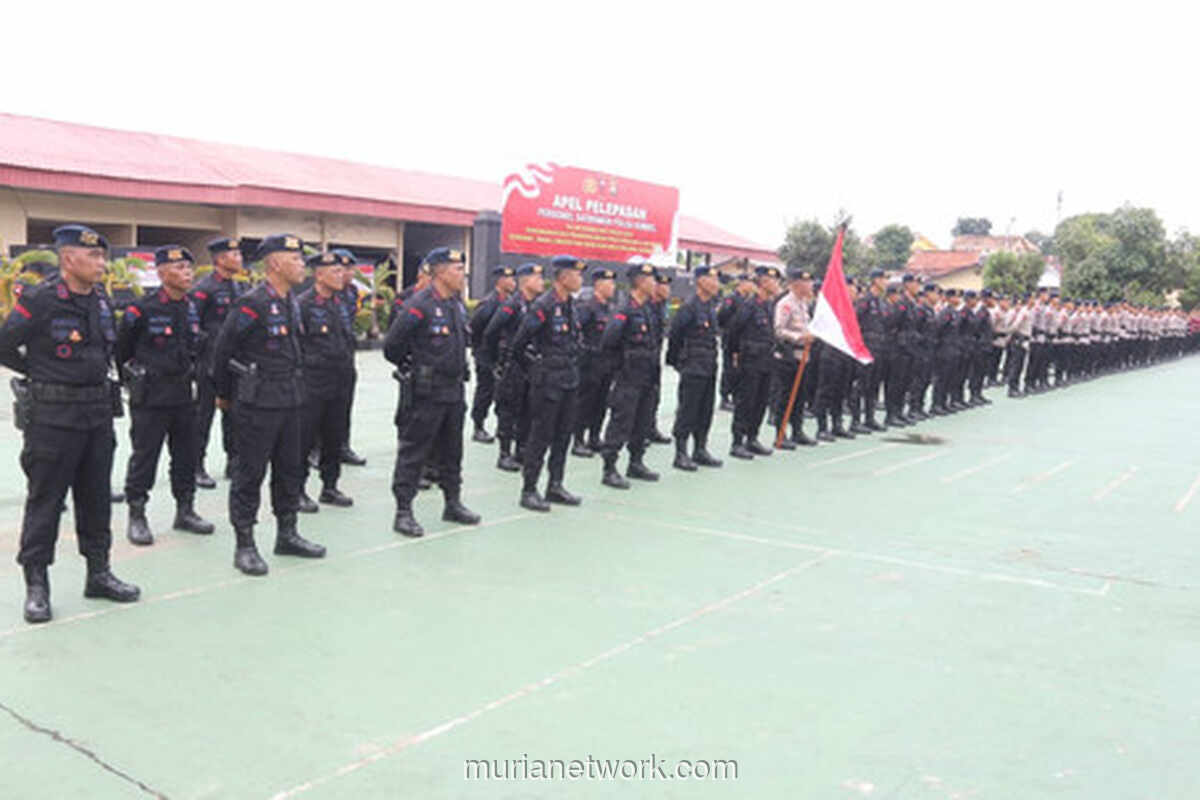 Seratus Personel Brimob Sumsel Bergerak Darat ke Gayo Lues Bantu Korban Bencana