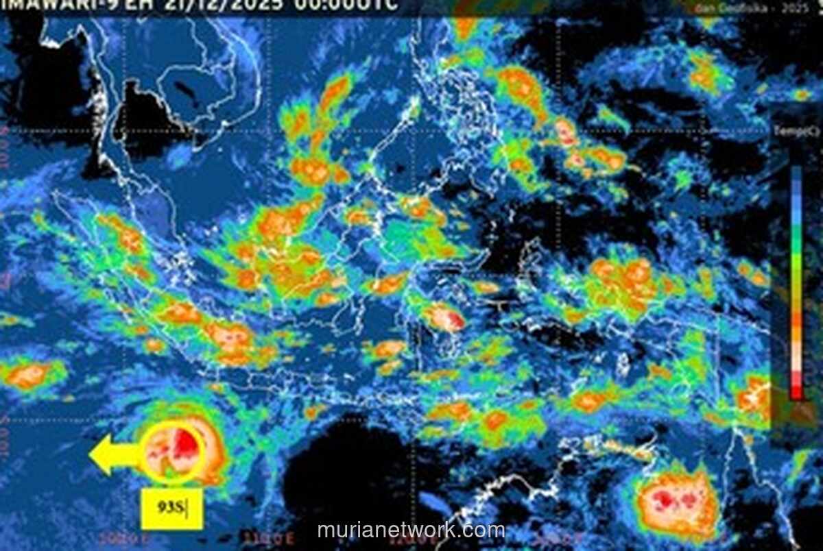 Bibit Siklon 93S Menguat, Berpotensi Jadi Badai Tropis Malam Ini