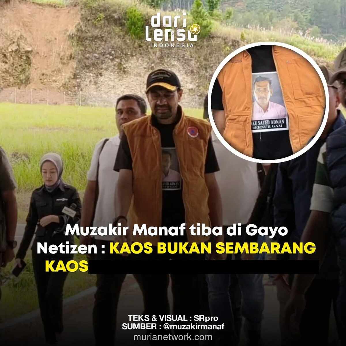 Mualem Tinjau Banjir, Kaos Bergambar Tokoh GAM Tuai Sorotan