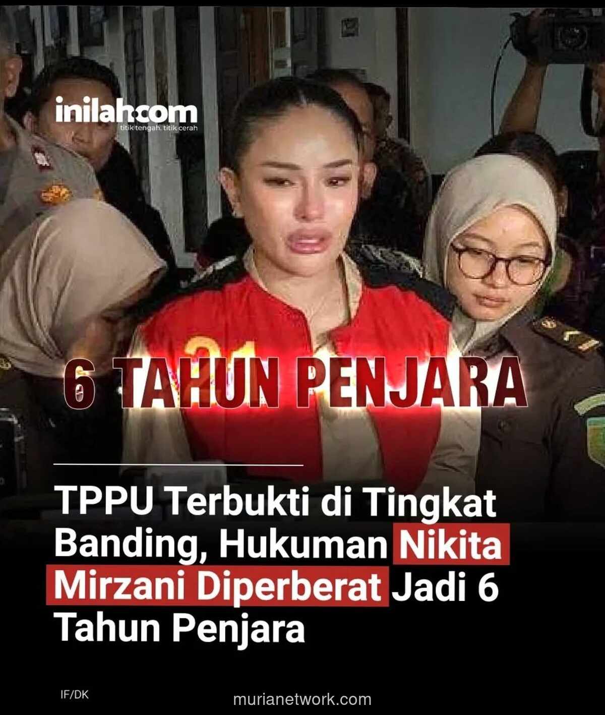 Vonisme Berat: Nikita Mirzani Dihukum 6 Tahun Penjara Usai Banding