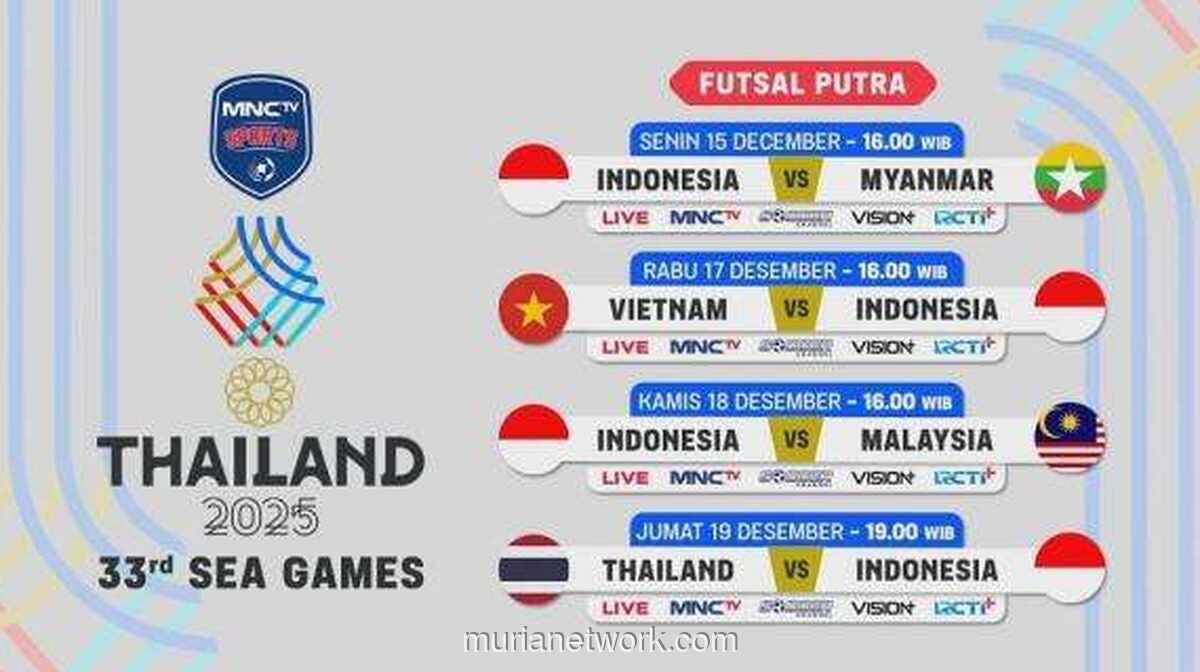 Garuda Futsal Siap Gempur Thailand, Jadwal Lengkap SEA Games 2025 Diumumkan