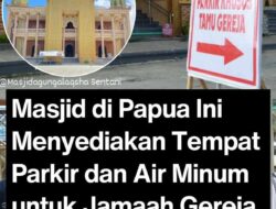Masjid Al-Aqsha Sentani Buka Lahan Parkir dan Sediakan Air Minum untuk Umat Kristiani