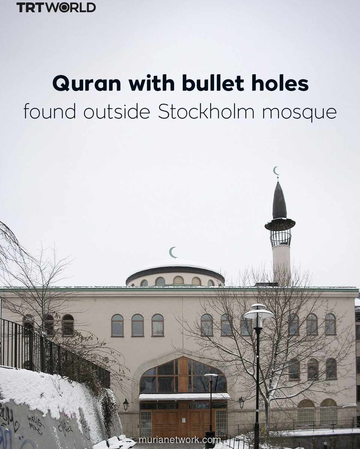 Mushaf Berlubang Peluru Ditemukan Gantung di Pagar Masjid Stockholm