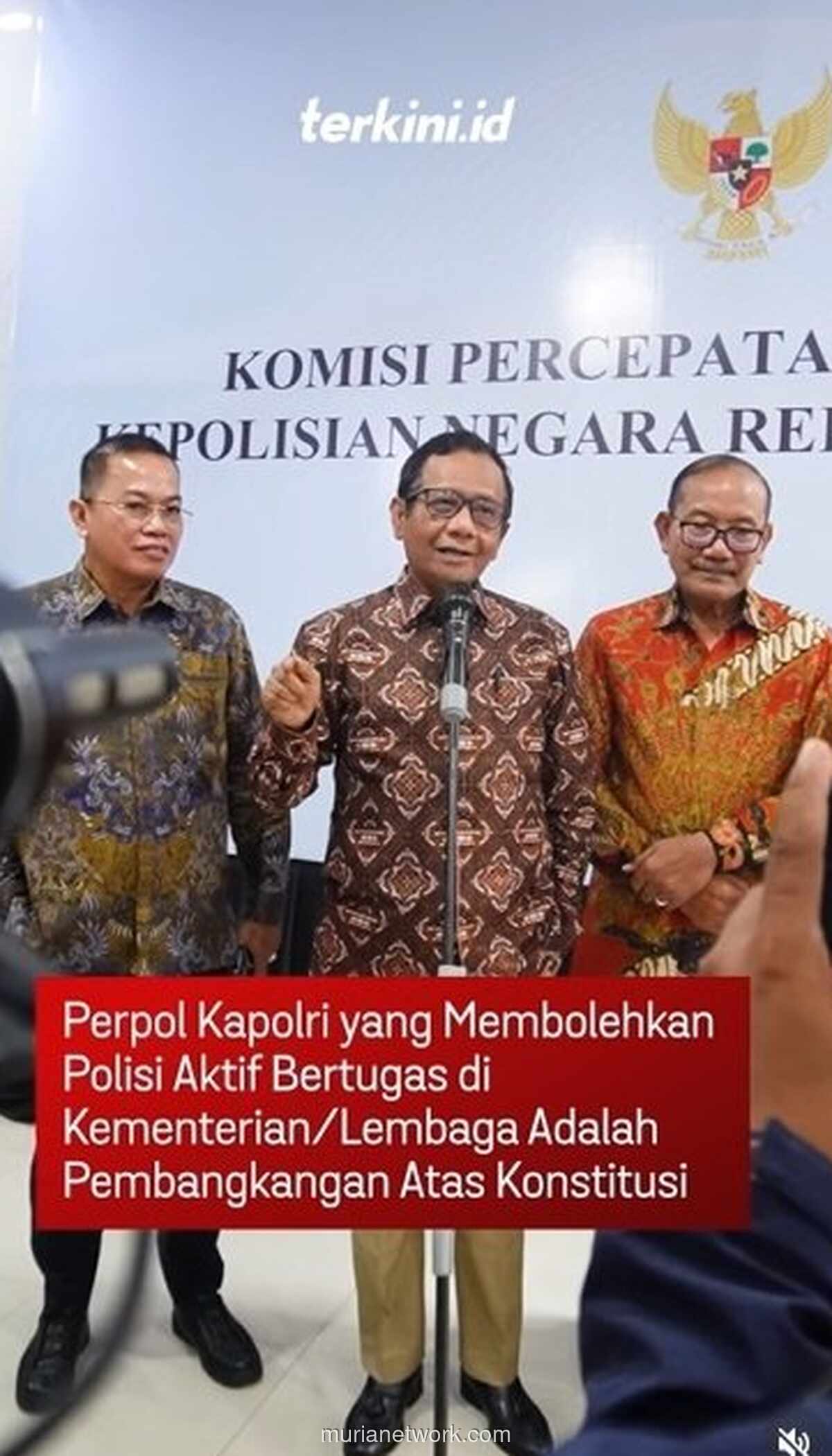 Mahfud MD Sebut Aturan Polisi Duduki Lembaga Negara sebagai Pembangkangan Konstitusi