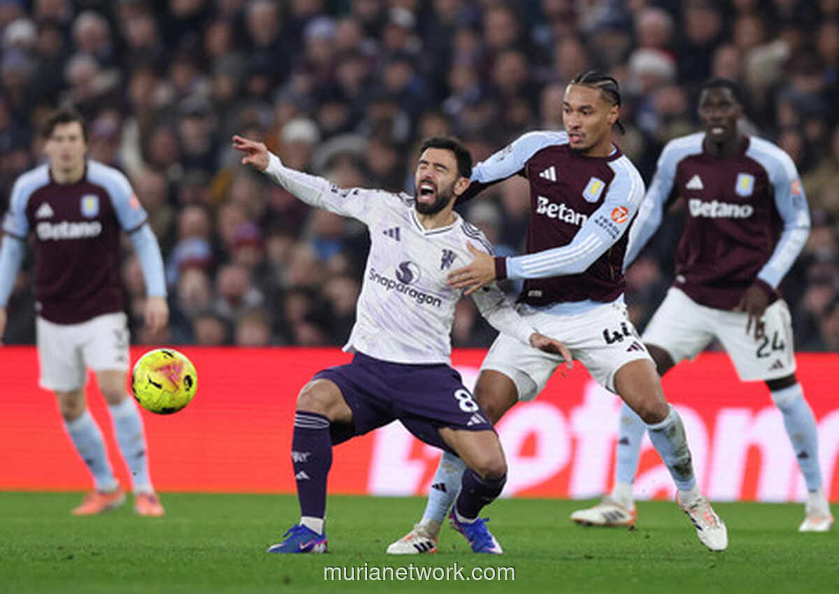 Cedera Hamstring Bruno Fernandes Perparah Malam Kelam MU di Villa Park