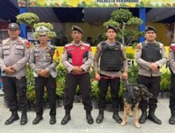 Anjing Pelacak K9 Siaga di Pospam Ramayana Pekanbaru, Amankan Natal