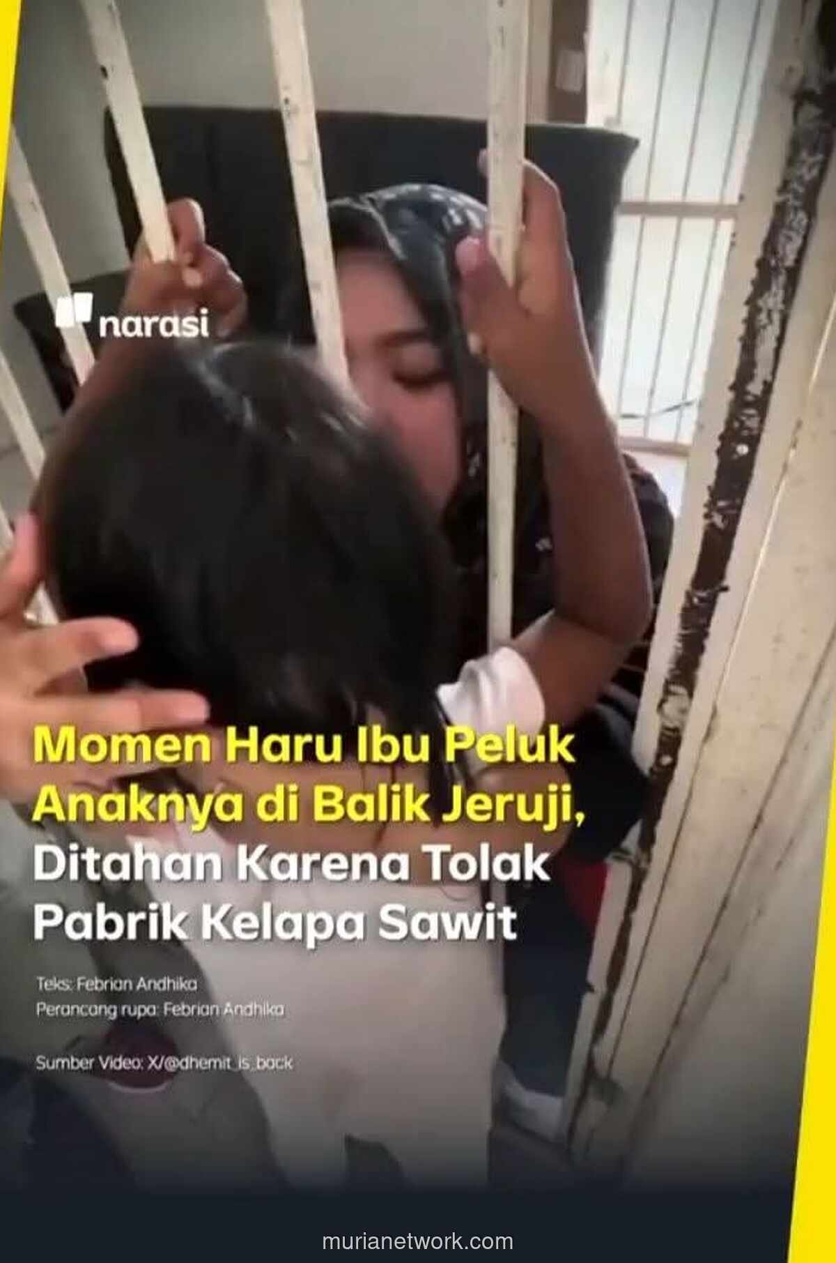Pelukan Terakhir di Balik Jeruji: Kisah Ibu yang Ditangkap Usai Tolak Pabrik Sawit