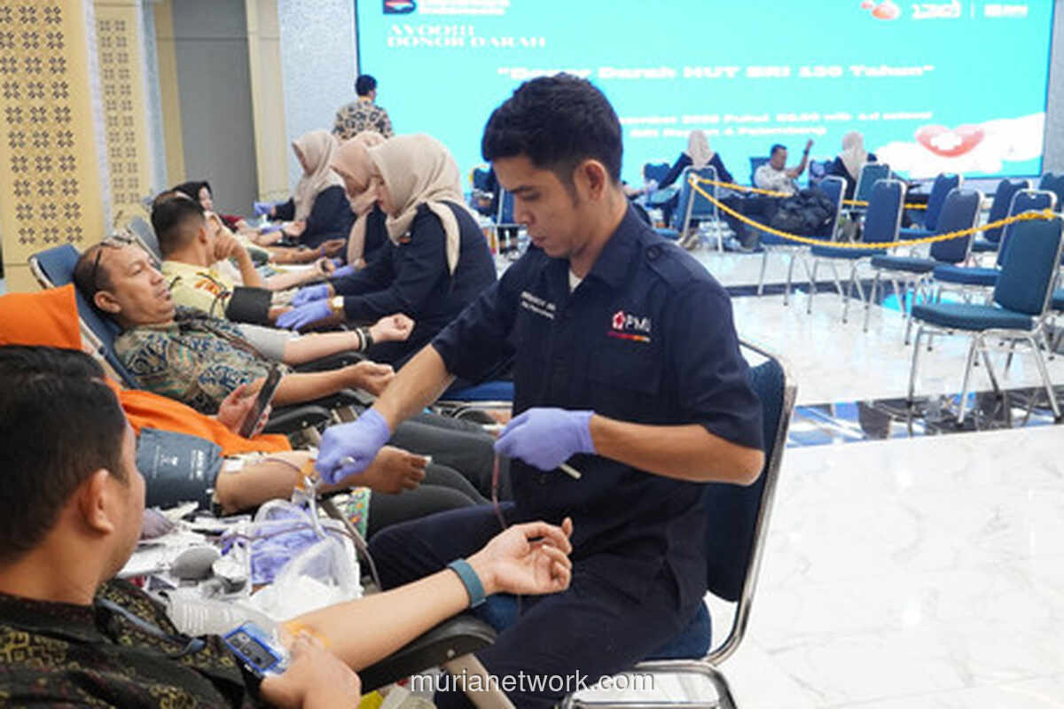 BRI Palembang Kumpulkan 155 Kantong Darah di HUT ke-130