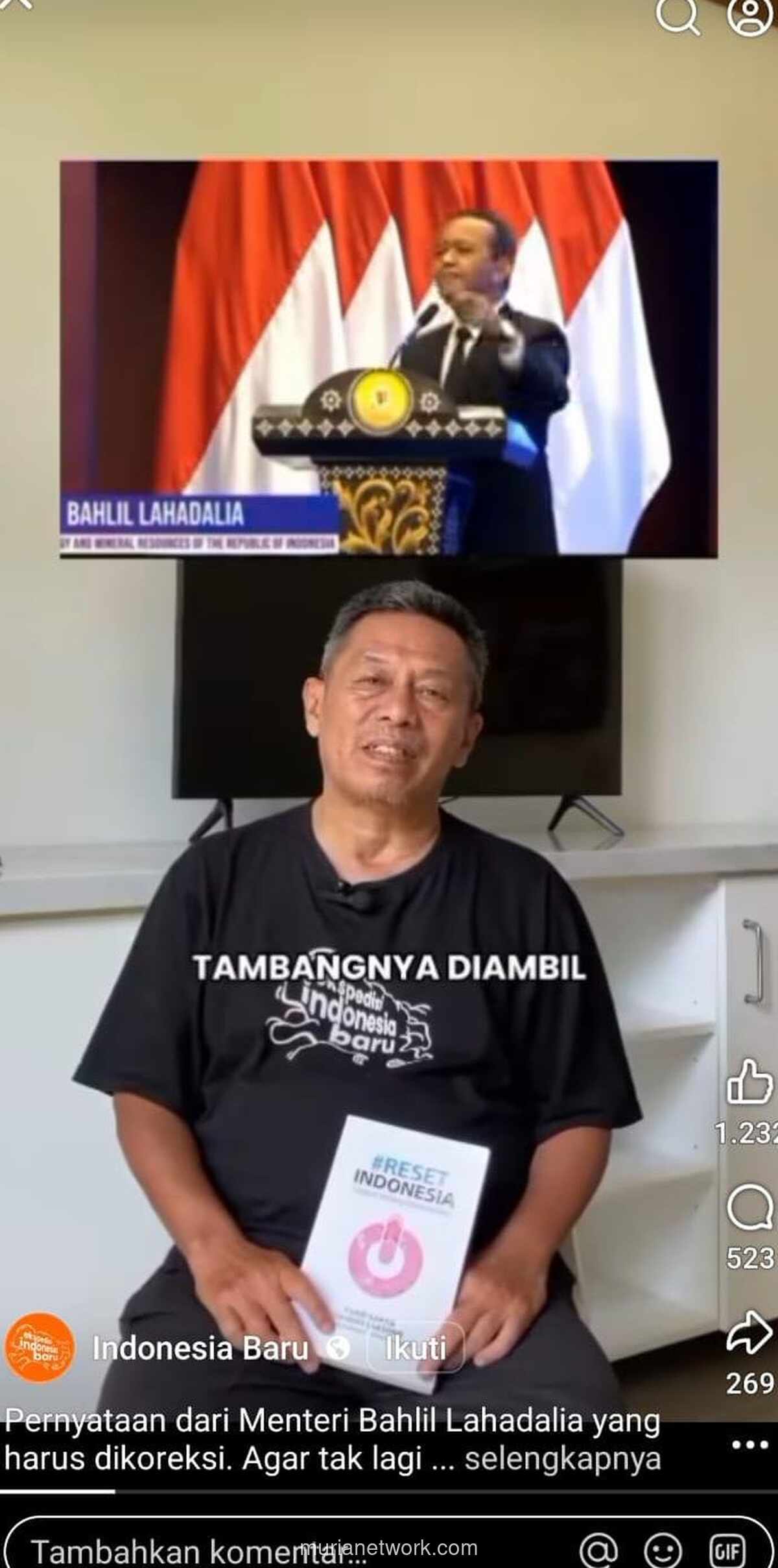 Petani Eks Jurnalis Sindoro Kritik Menteri: Jangan Tiru Kesalahan Negara Lain yang Rusak Alam