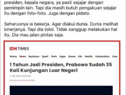 Prabowo dan 35 Kunjungan Luar Negeri: Mencari Pengakuan atau Diplomasi Nyata?