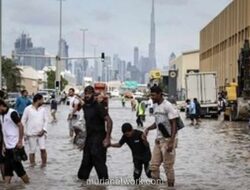 Gurun Dubai Kembali Tergenang, Bandara Lumpuh Diterjang Banjir
