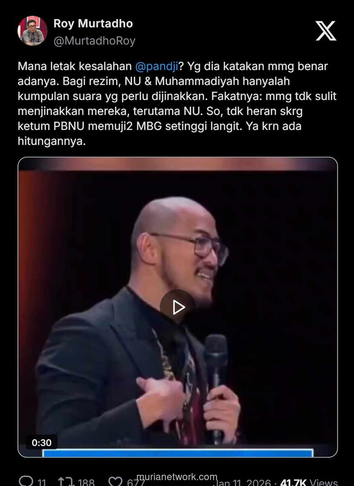 Pandji Bongkar Strategi Kuasa: Ormas Agama dan Politik Tambang