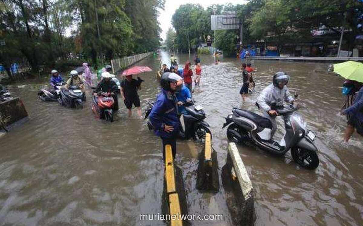 Hujan Deras Guyur Jakarta, 52 RT dan 17 Ruas Jalan Terendam Banjir