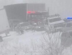 Tabrakan Beruntun 100 Kendaraan di Tengah Badai Salju Michigan