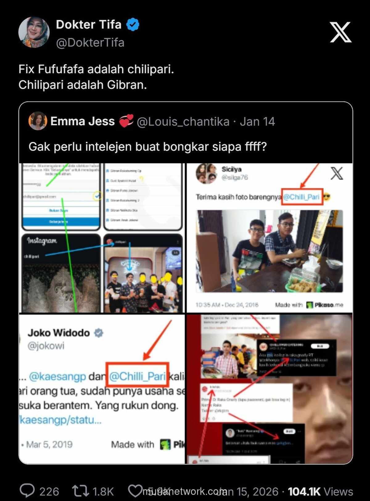 Jejak Digital Fufufafa dan Chilipari: Benang Merah yang Mengarah ke Gibran?
