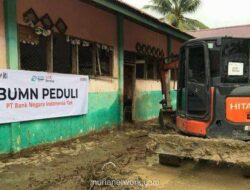 BNI Kerahkan Alat Berat Bersihkan Sekolah Korban Banjir Aceh Utara