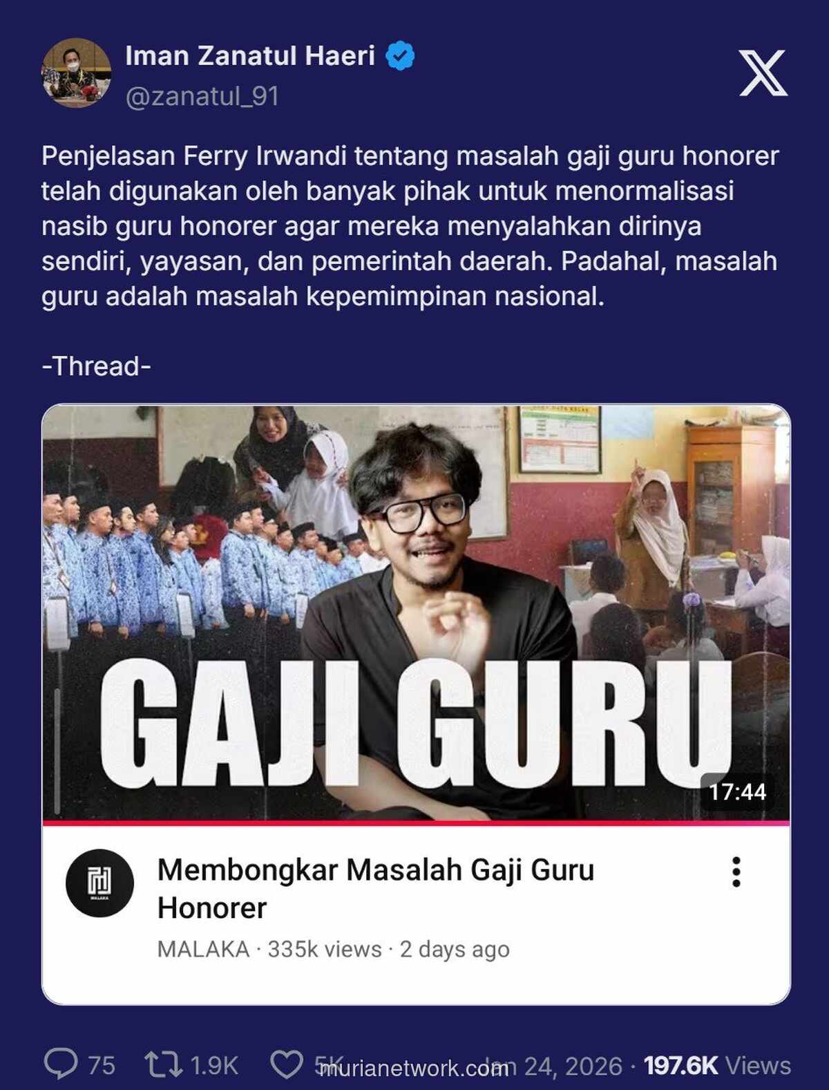 Polemik Gaji Guru: Tanggapan P2G Bantah Klaim Ferry Irwandi
