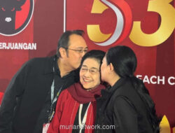 Ciuman Hangat Puan dan Prananda untuk Megawati di Sela Rakernas PDIP