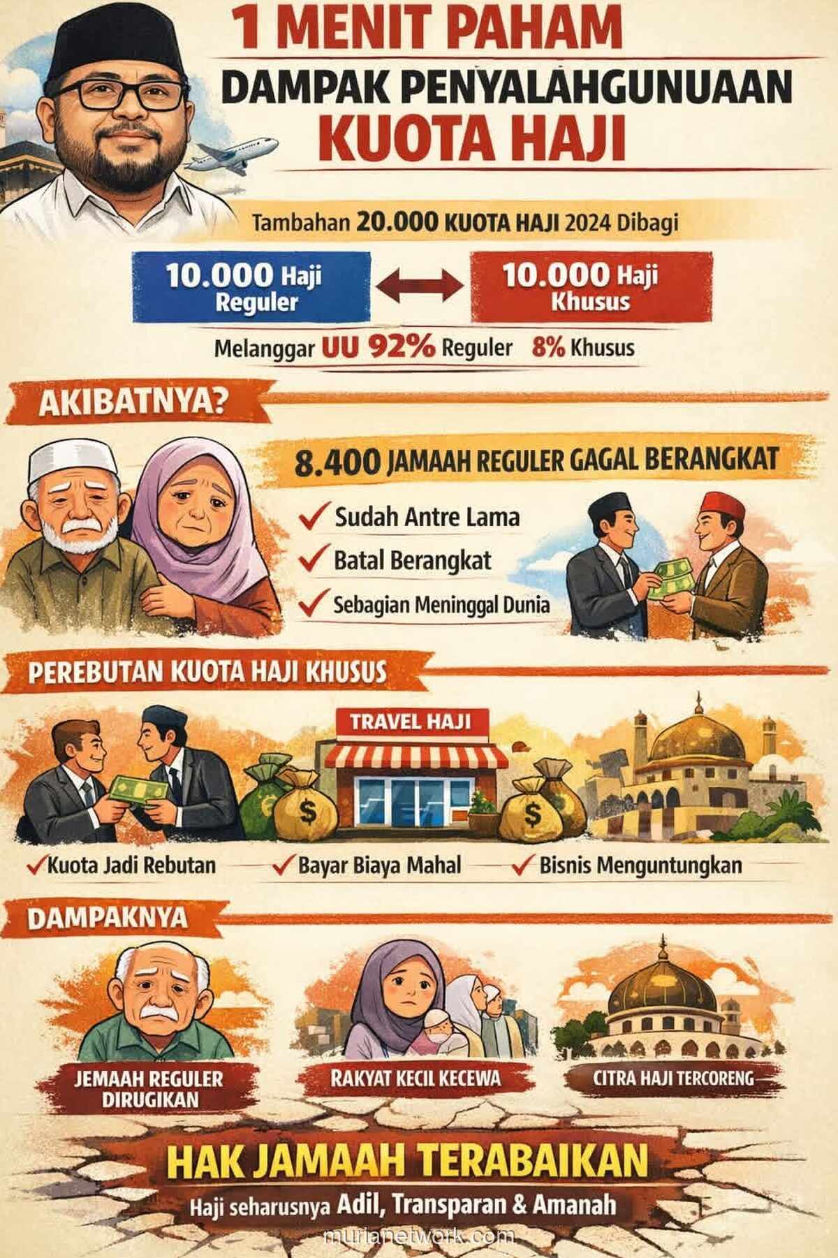 Yaqut Cholil Qoumas Ditetapkan Tersangka, Kuota Haji 2023-2024 Diduga Rugikan Negara Triliunan