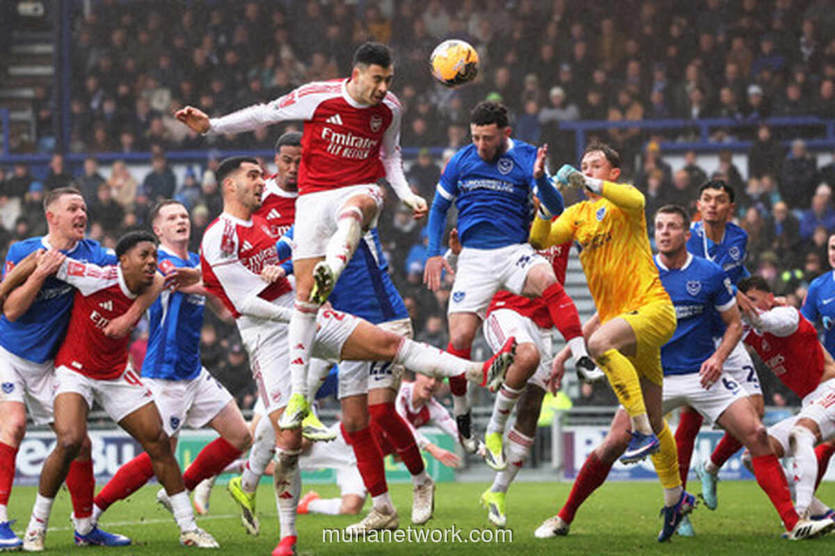 Martinelli Gemilang, Arsenal Hancurkan Portsmouth di Piala FA