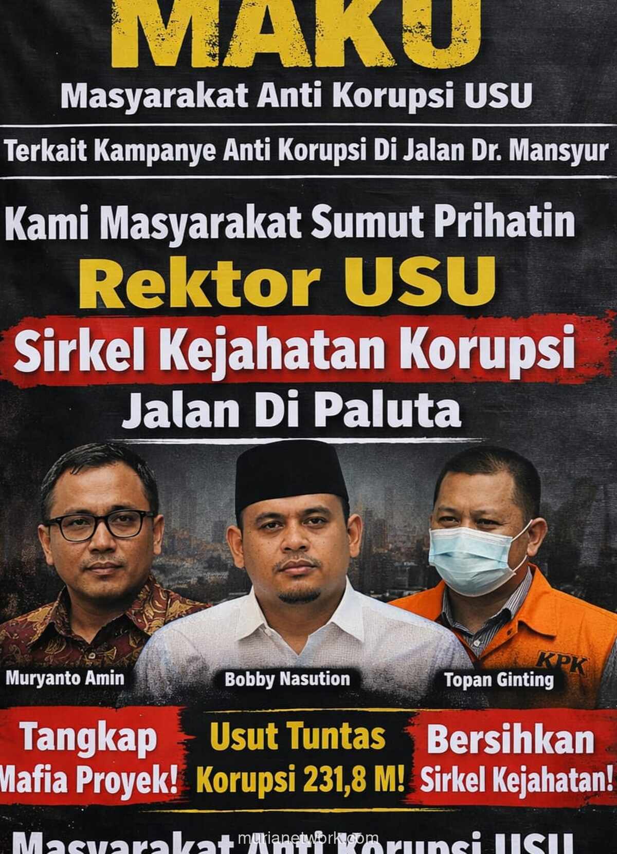 Gelombang Protes di USU: Rektor Diduga Masuk Lingkaran Korupsi Proyek Jalan