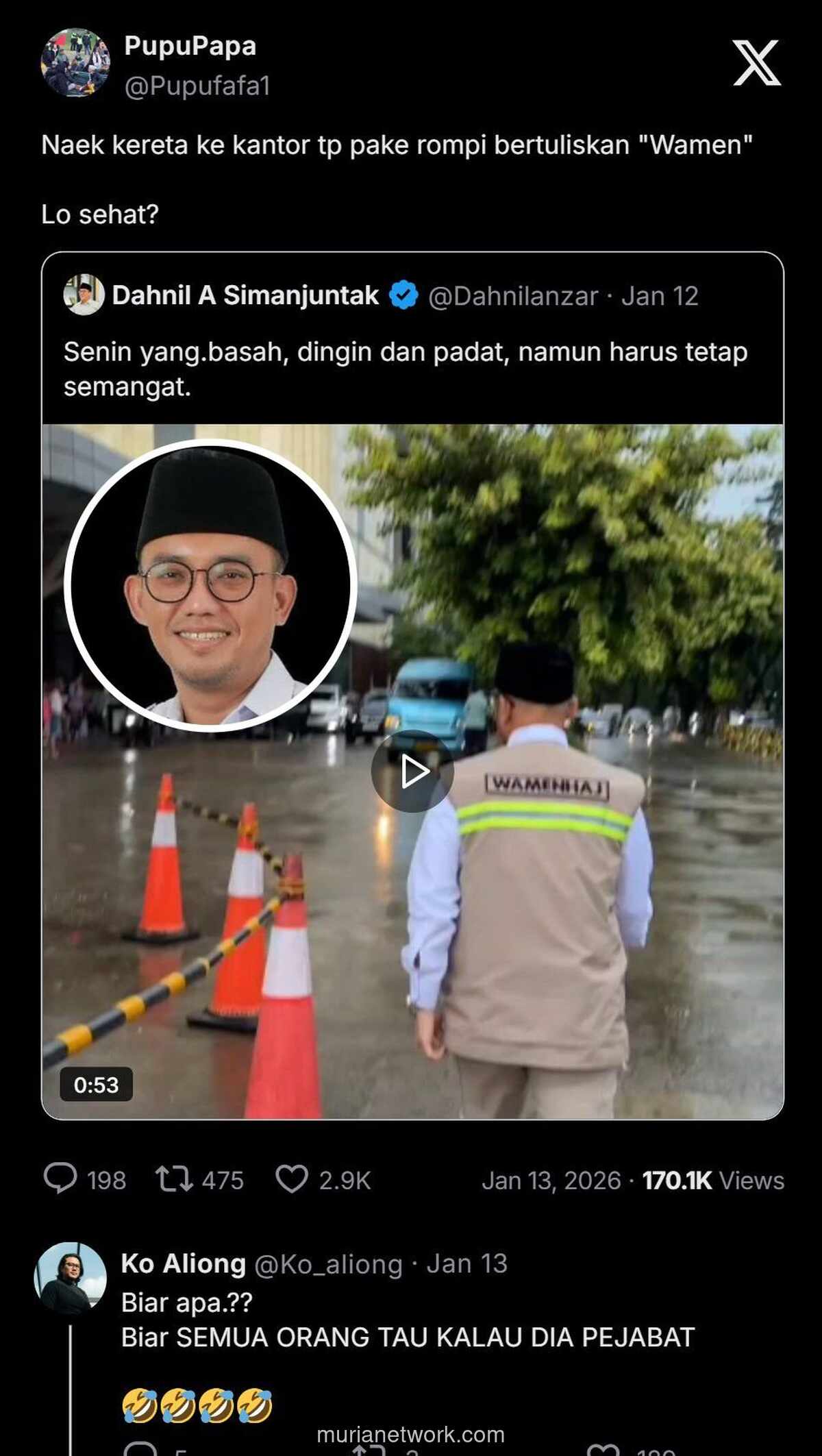Rompi WAMEN HAJI Dahnil Bikin Warganet Geli dan Sinis