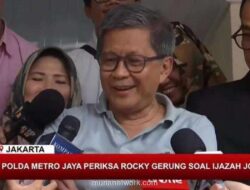 Rocky Gerung Bela Roy Suryo di Polda: Riset Bukan Ranah Pidana