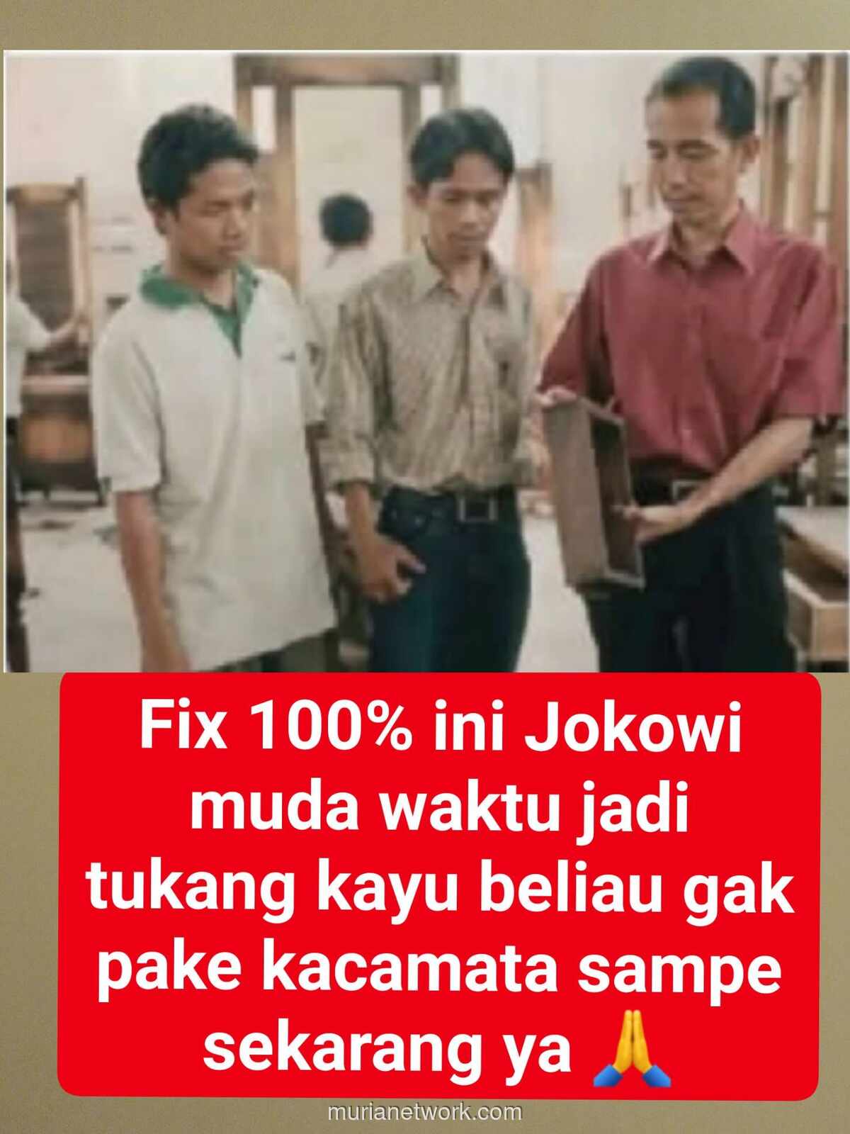 Foto Lawas Jokowi Muda Jadi Tukang Kayu Bikin Netizen Soroti Perbedaan dengan Ijazah S-2