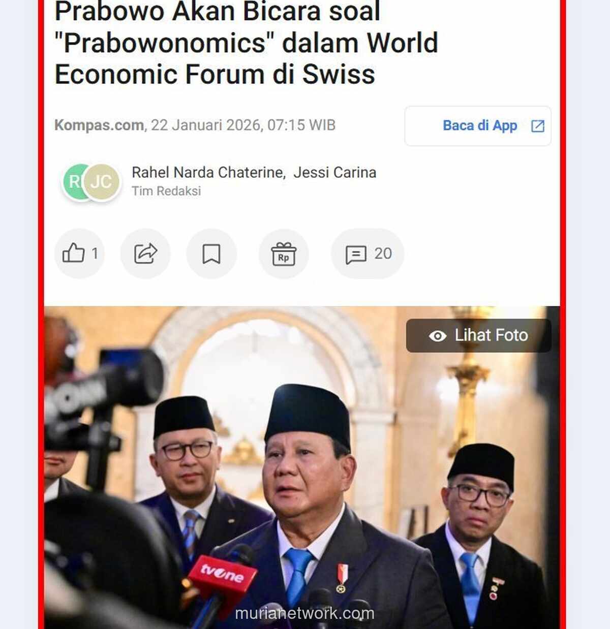 Prabowonomics di Davos: Gagasan atau Gincu Ekonomi?