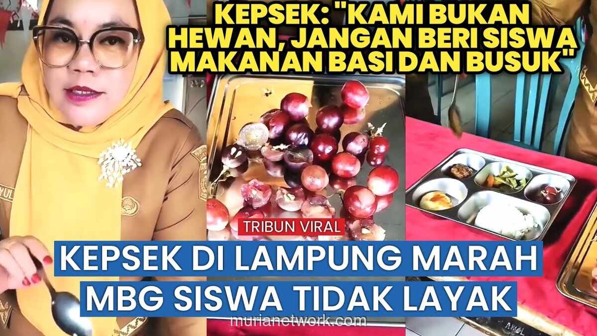 Kepala Sekolah Lampung Murka, Tempe dan Anggur Busuk Ditemukan di Menu Gizi Gratis