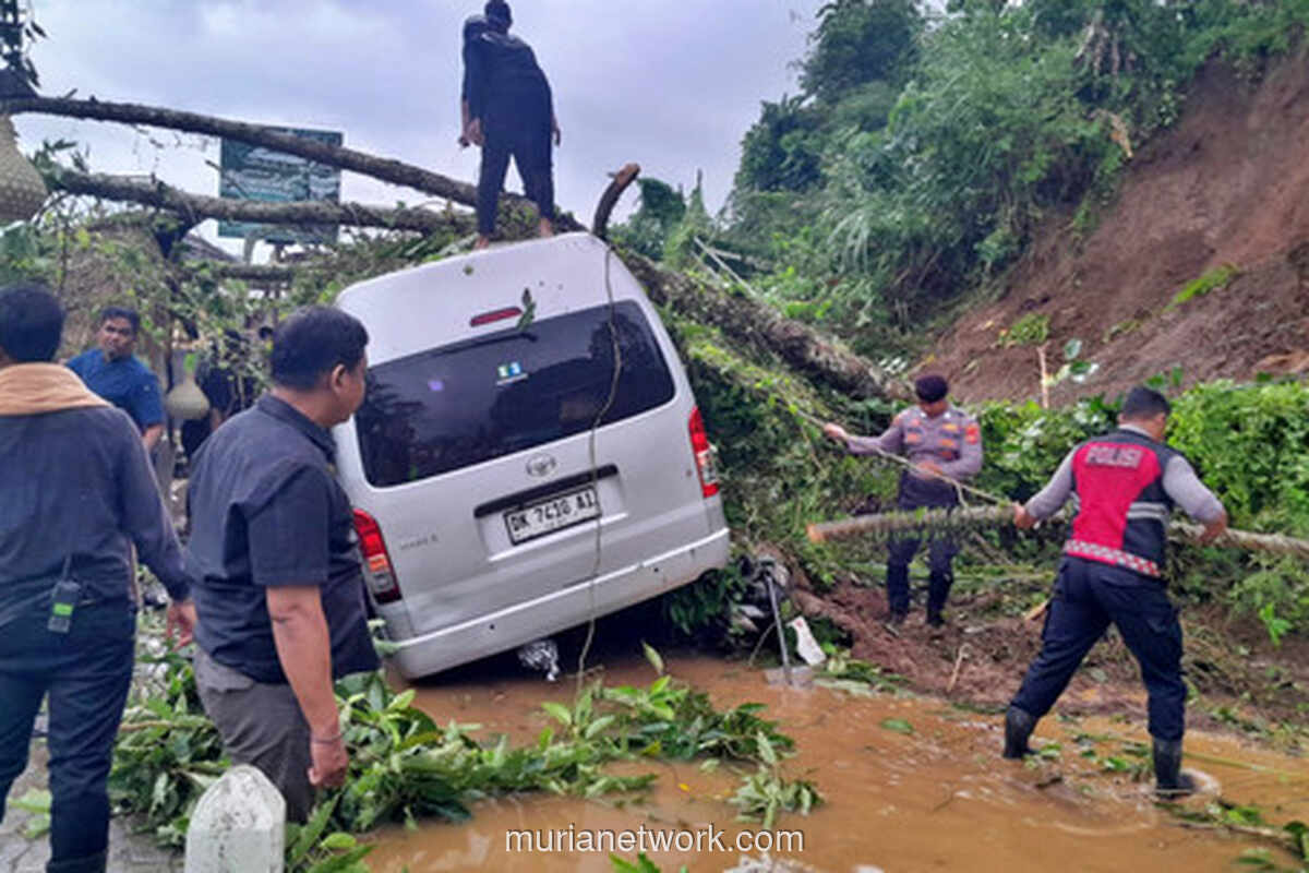 Longsor di Tegallalang, Gianyar, Hantam Mobil dan Motor