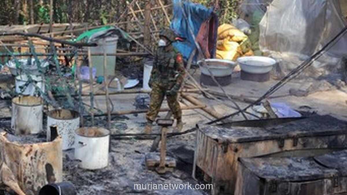 Jantung Gelap Myanmar: Junta Gerebek Pabrik Narkoba Raksasa di Tengah Hutan