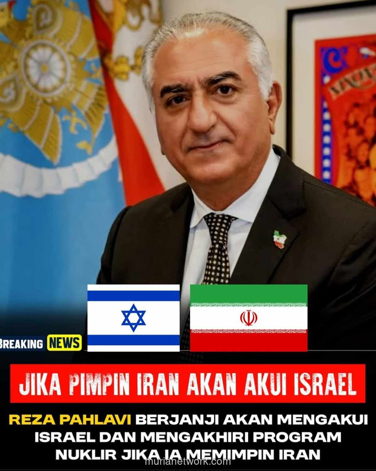 Putra Mahkota Pengasingan Janjikan Pengakuan Israel dan Hentikan Nuklir Jika Berkuasa