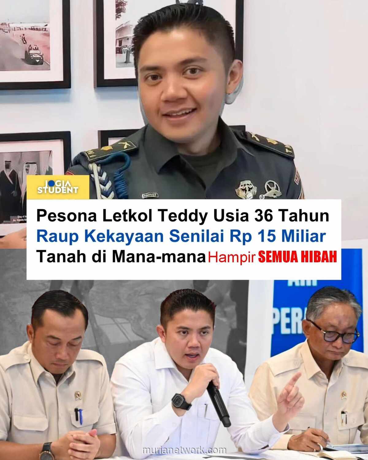 Harta Rp 15,38 Miliar Letkol Teddy, Mayoritas dari Hibah Properti