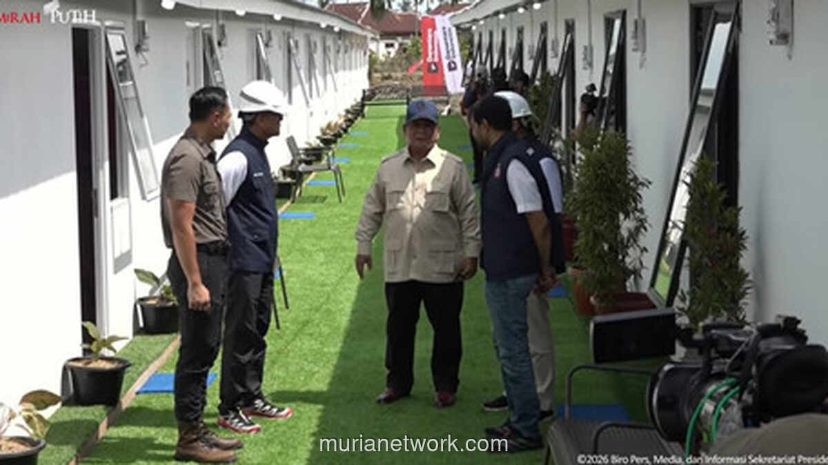 Prabowo Kagumi Hunian Sementara Korban Bencana di Aceh Tamiang