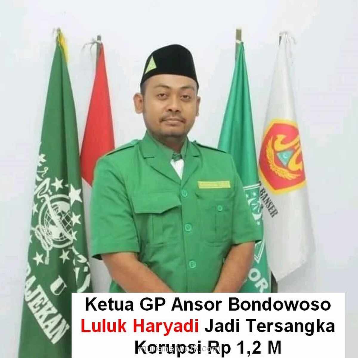 Ketua GP Ansor Bondowoso Ditahan Terkait Dugaan Korupsi Dana Seragam Rp1,2 Miliar