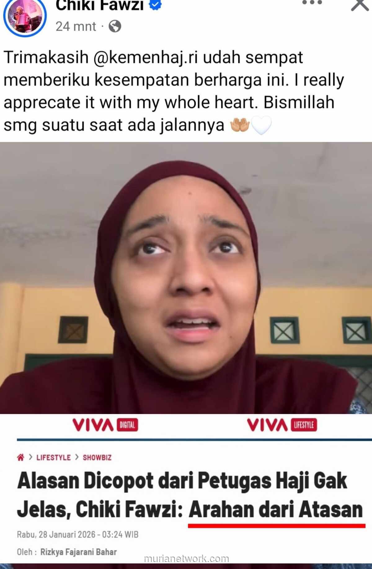 Mimpi Haji Chiki Fawzi Pupus di Malam Keberangkatan