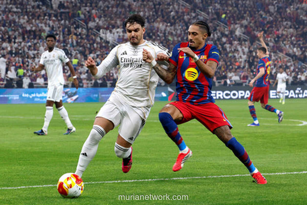 Drama Gol dan Kartu Merah, Barcelona Kalahkan Madrid di Final Super Spanyol