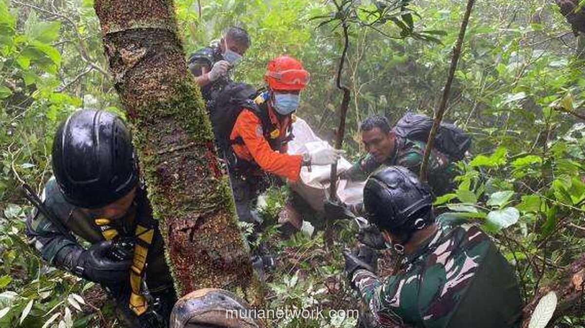 Jenazah Korban ATR 42-500 Ditemukan Tersangkut di Dahan, Evakuasi Dihadang Tebing dan Hujan Deras